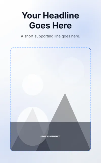 Android Tablet 10in - Headline Top template layout preview