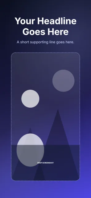 iPhone 6.9in - Headline Top template layout preview