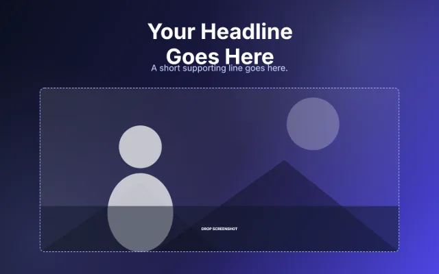 Mac - Headline Top template layout preview