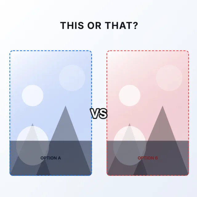 This or That (2) template layout preview
