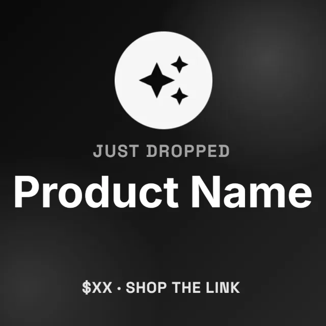 New Product template preview
