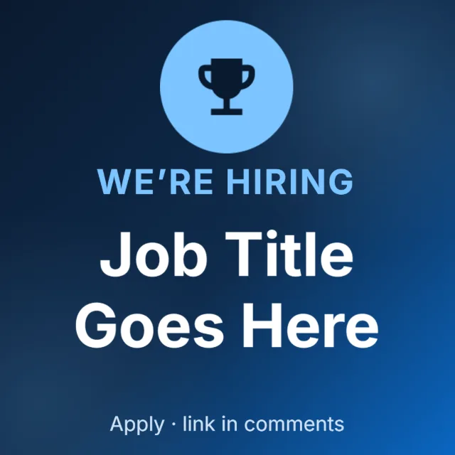 We’re Hiring template preview