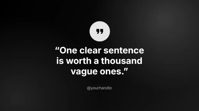 X / Twitter Quote template preview