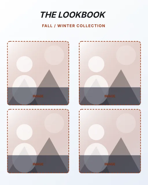 Lookbook Grid (4) template preview
