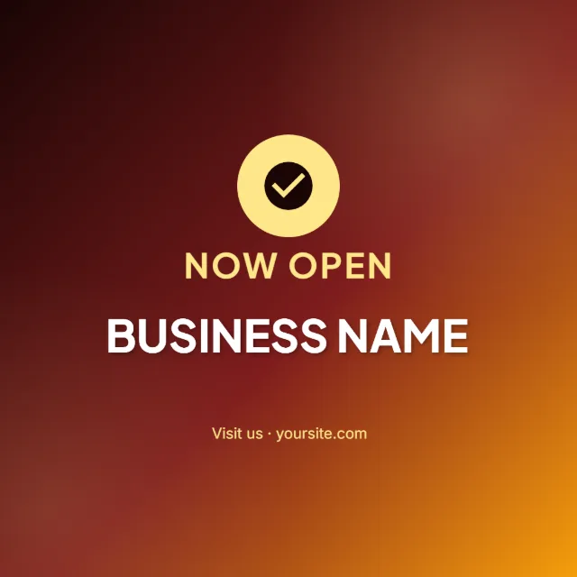 Now Open template preview