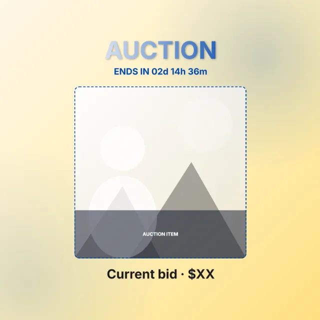 Auction Banner template layout preview