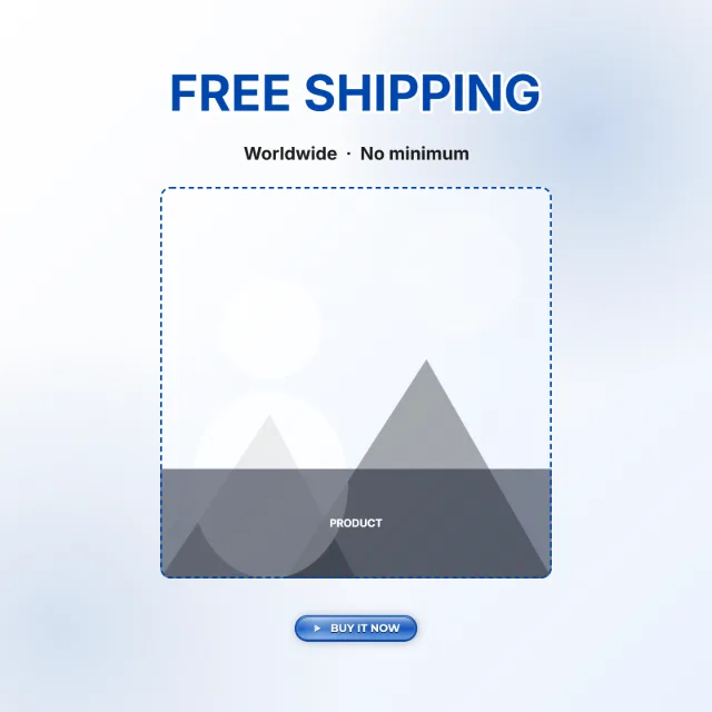 Free Shipping Banner template layout preview