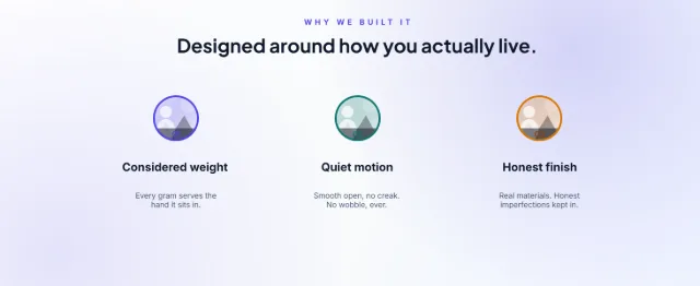 Modern Premium Plus Features template layout preview