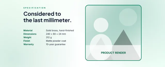 Modern Premium Plus Specs template layout preview