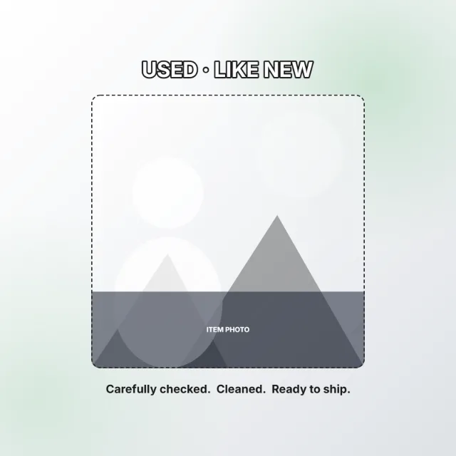 Used Like New Listing template layout preview