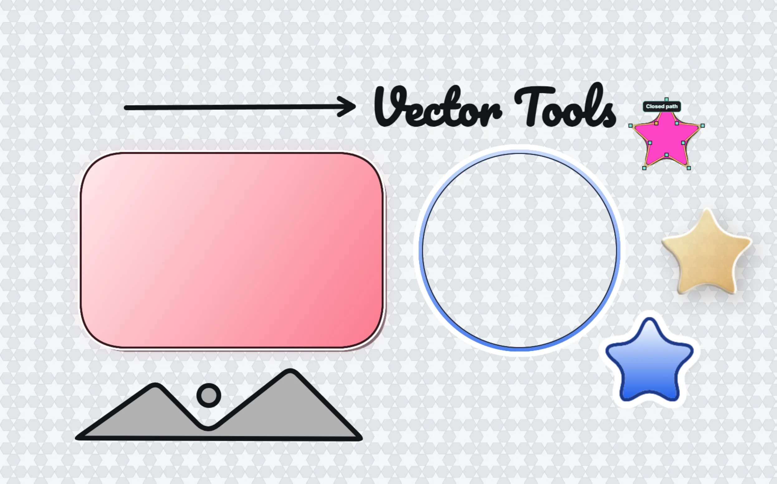 Vector pen with editable bezier points